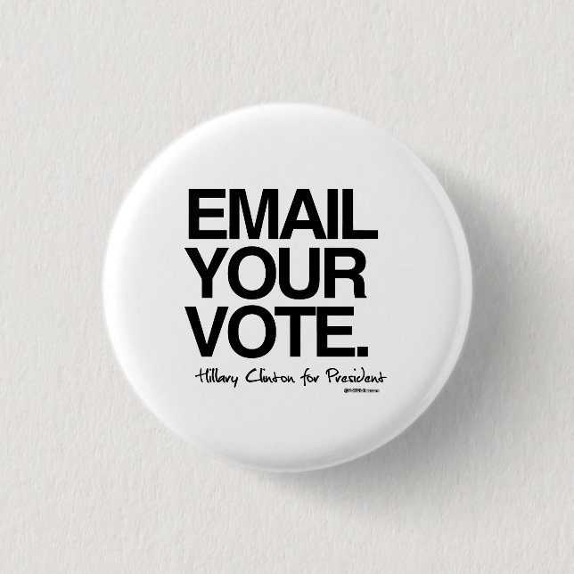 Emailen Sie Ihre Abstimmung - Hillary für Button (Vorderseite)