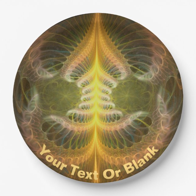 Emaillierte Messingfächer Pappteller (Vorderseite)