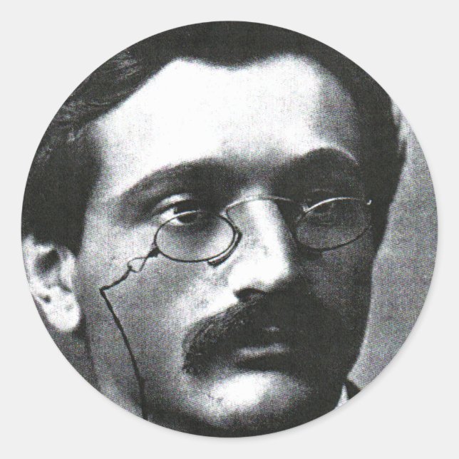 Emanuel Lasker Runder Aufkleber (Vorderseite)