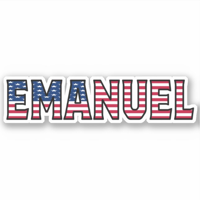 Emanuel Name Vorname USA Sticker Stickerset (Vorderseite)