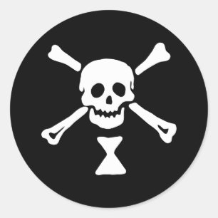 Emanuel Wynne Piratenflagge Jolly Roger Runder Aufkleber