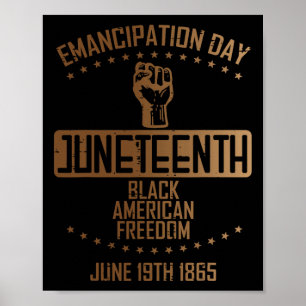 Emanzipation 19. Juni 1865 Männer Wo Poster