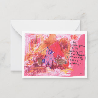 Emanzipation Marx Raccoon Mitteilungskarte