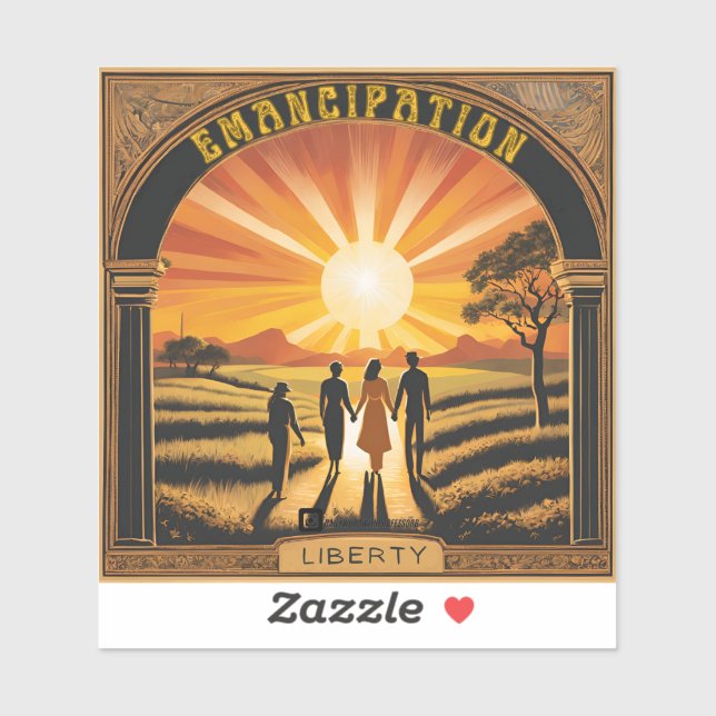 "Emanzipation Sunrise" Aufkleber (Blatt)