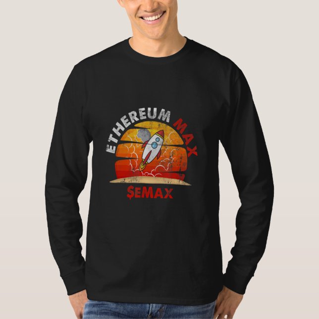 Emax Ethereummax Krypto Token Kryptowährungsblock T-Shirt (Vorderseite)