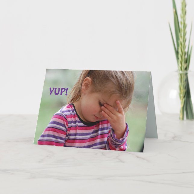 EMBARRASSED BELATED BIRTHDAY CARD DANKESKARTE (Vorderseite)