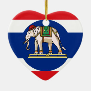 Embassador Thailand, Thailand Flagge Keramikornament