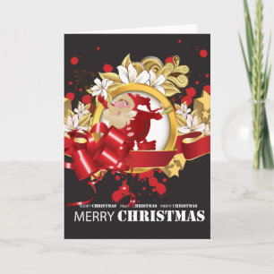Embellished Santa Claus Blank Card Feiertagskarte