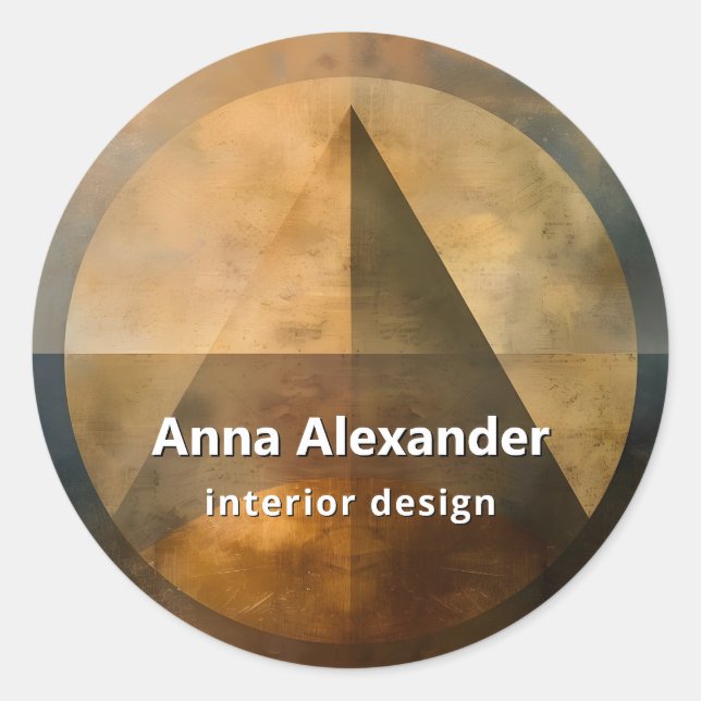 Ember Canopy | Minimalistisches Design Runder Aufkleber (Vorderseite)