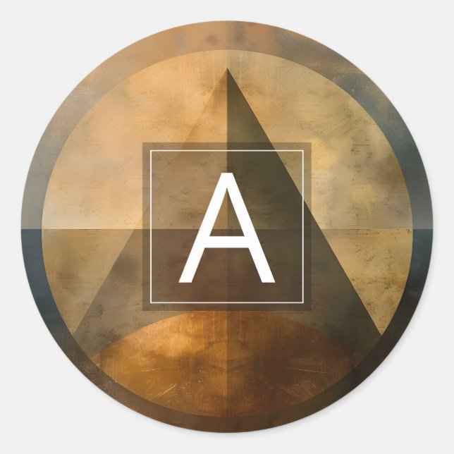 Ember Canopy | Minimalistisches Design Runder Aufkleber (Vorderseite)