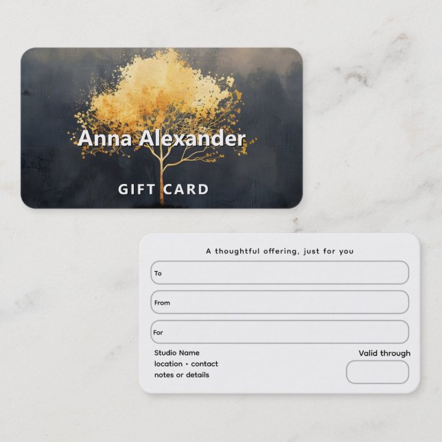 Ember Canopy | Minimalistisches Design Visitenkarte (Vorne/Hinten)