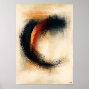 Ember Enso Zen Abstrakte Kunst inspiriert von japa Poster