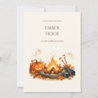 Ember Hour Halloween-Lagerfeuer-Party-Einladung