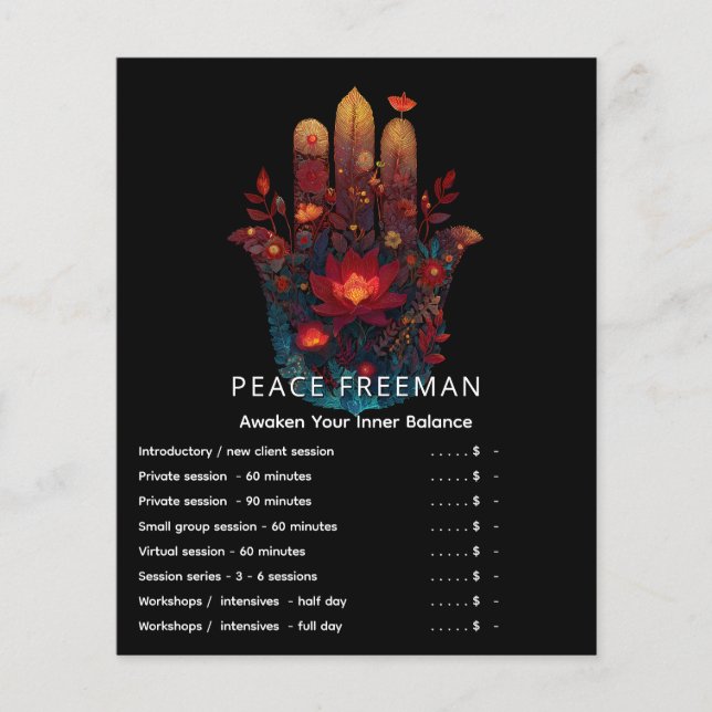 Ember Lotus | Hamsa-Hand-Design Flyer (Vorne)