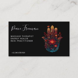 Ember Lotus | Hamsa-Hand-Design Visitenkarte
