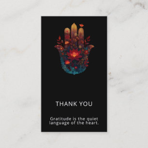 Ember Lotus Hamsa-Hand-Design Visitenkarte