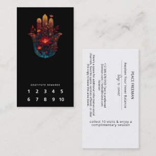 Ember Lotus   Hamsa-Hand-Design Visitenkarte