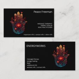 Ember Lotus | Hamsa-Hand-Design Visitenkarte