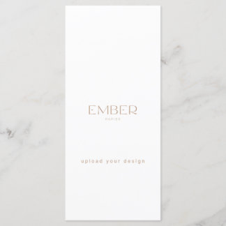 Ember Papier 4x9 Menü Benutzerdefiniert Design hoc Menükarte