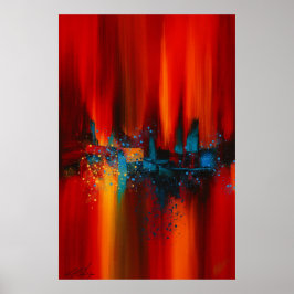 Ember Skyline Abstrakt Poster