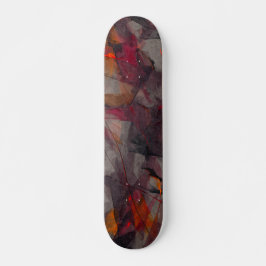 Ember Smoke Grunge Abstract Skateboard