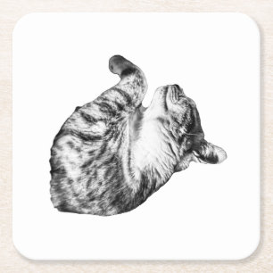 Ember-Step Purr Rechteckiger Pappuntersetzer