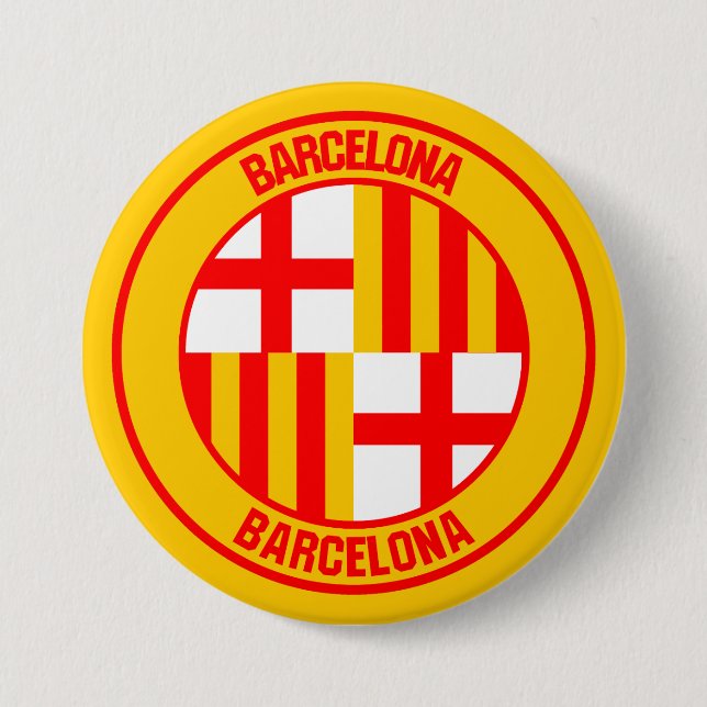 Emblem der Barcelona-Runde Button (Vorderseite)