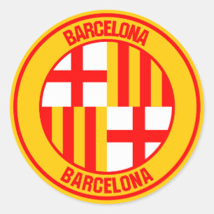 Emblem der Barcelona-Runde Runder Aufkleber