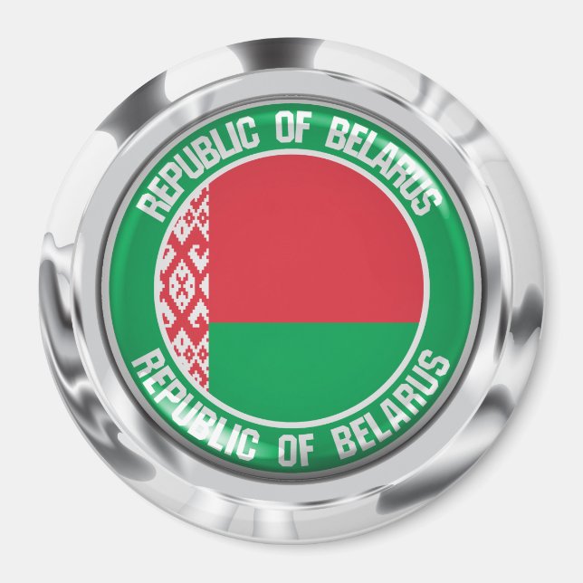 Emblem der Belarus-Runde Magnet (Vorne)