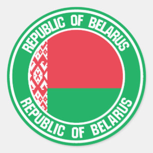 Emblem der Belarus-Runde Runder Aufkleber