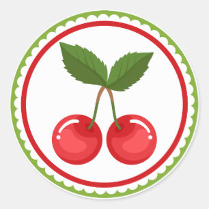 Emblem der Blume Cherry Runder Aufkleber