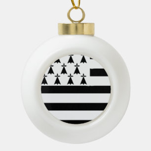 Emblem der Bretagne Keramik Kugel-Ornament