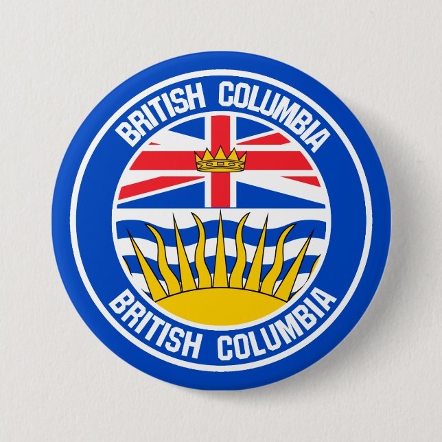 Emblem der British Columbia-Runde Button (Vorderseite)