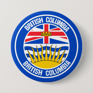 Emblem der British Columbia-Runde Button