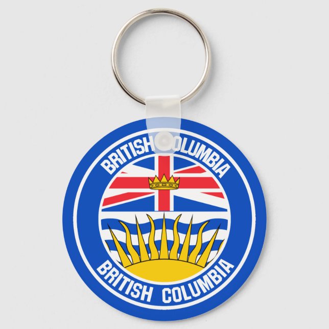 Emblem der British Columbia-Runde Schlüsselanhänger (Vorderseite)