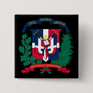 Emblem der Dominikanischen Republik Button