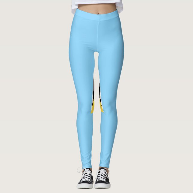 Emblem der Fahne Saint Lucia Leggings (Vorderseite)