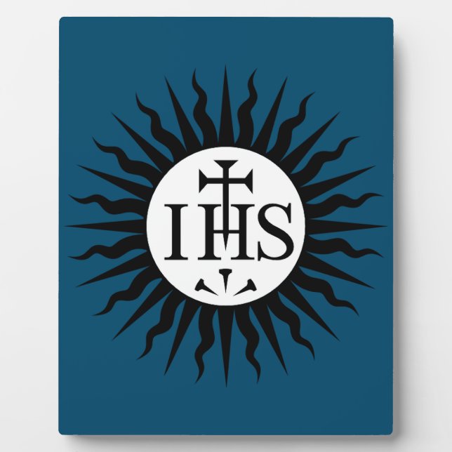 Emblem der Gesellschaft Jesu Fotoplatte (Vorderseite)