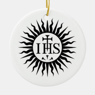 Emblem der Gesellschaft Jesu Keramik Ornament