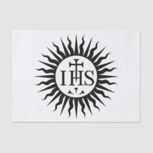 Emblem der Gesellschaft Jesu Seidenpapier