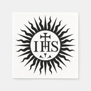 Emblem der Gesellschaft Jesu Serviette