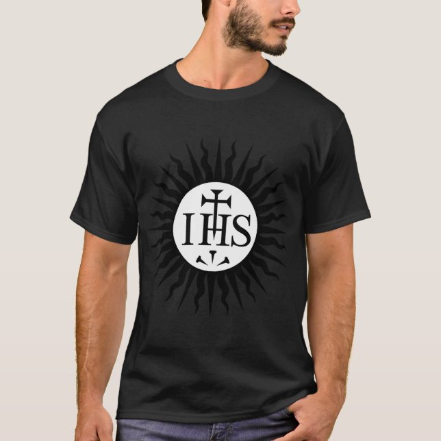 Emblem der Gesellschaft Jesu T-Shirt (Vorderseite)