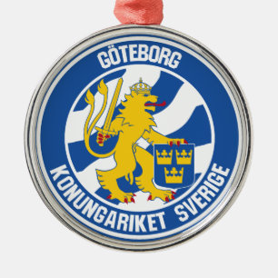 Emblem der Göteborger Runde Ornament Aus Metall