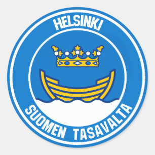 Emblem der Helsinki-Runde Runder Aufkleber
