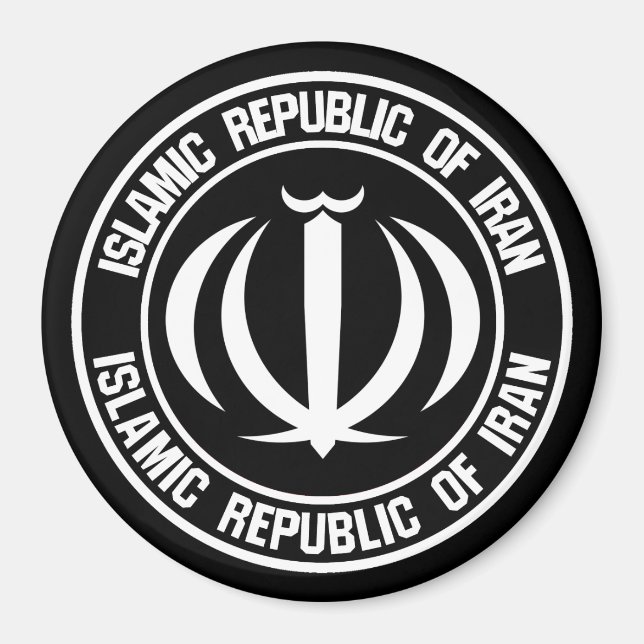 Emblem der Iran-Runde Magnet (Vorne)