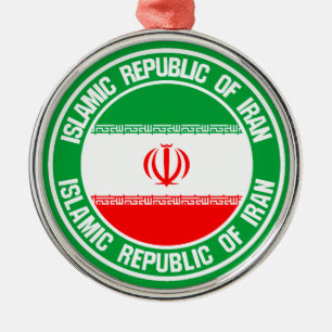 Emblem der Iran-Runde Ornament Aus Metall