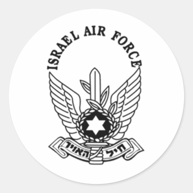 Emblem der israelischen Armee ZAHAL Air Force Runder Aufkleber (Vorderseite)