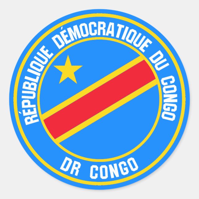 Emblem der Kongo-Runde Runder Aufkleber (Vorderseite)