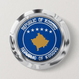 Emblem der Kosovo-Runde Button