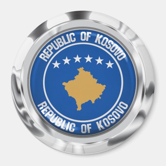 Emblem der Kosovo-Runde Magnet (Vorne)